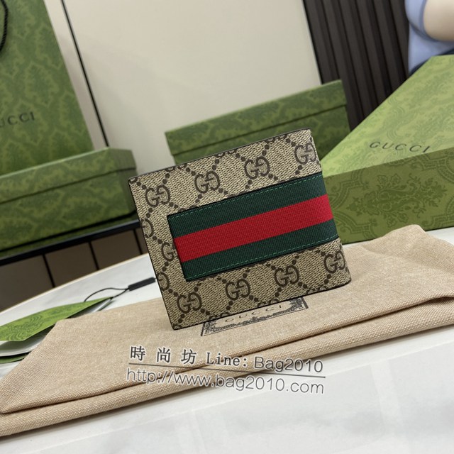 Gucci專櫃古馳最新款飾GG細節錢包男士短夾 jh2239型號：408827